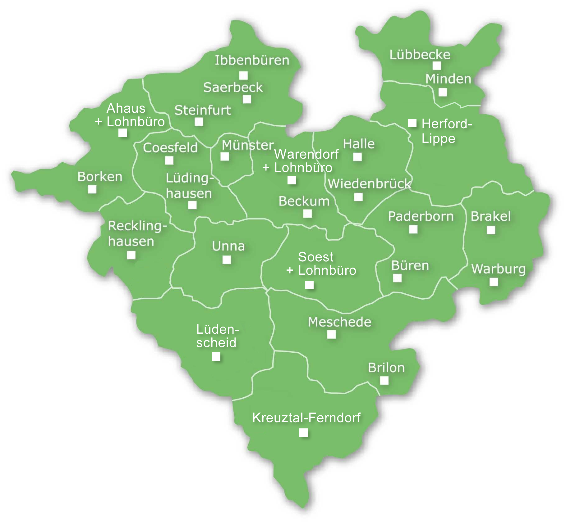 Außenstellen Übersichtskarte